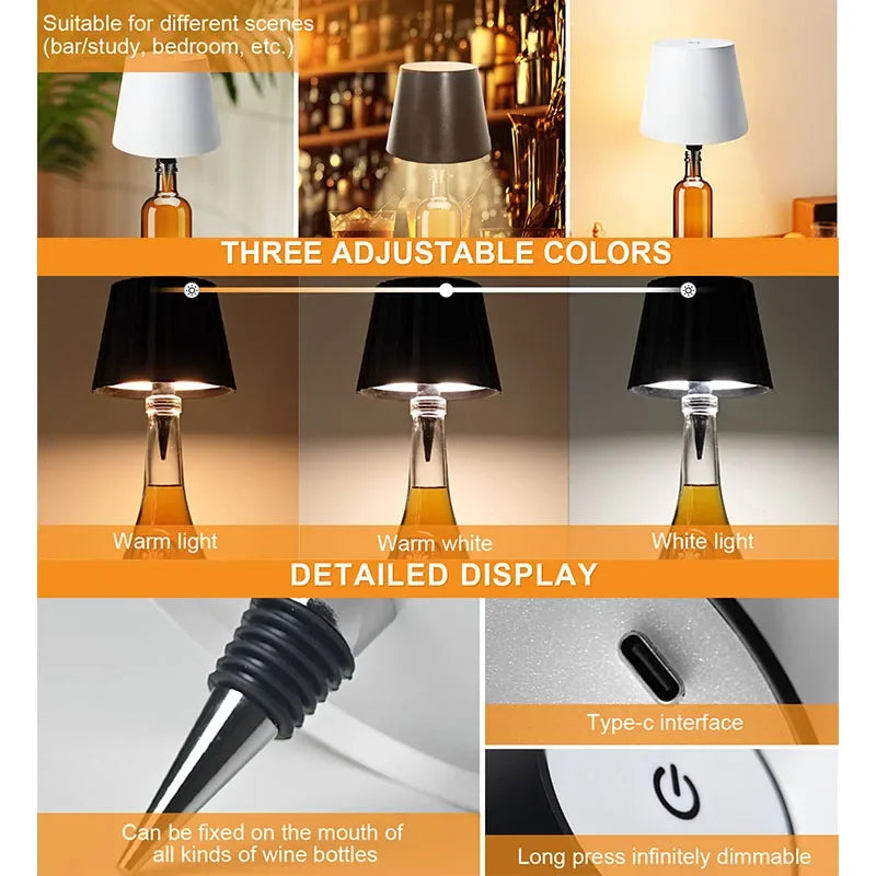 Portable Touch Lamp for Bottles