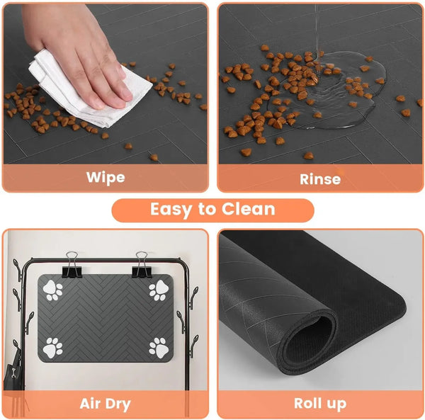 Quick-Dry Pet Feeding Mat