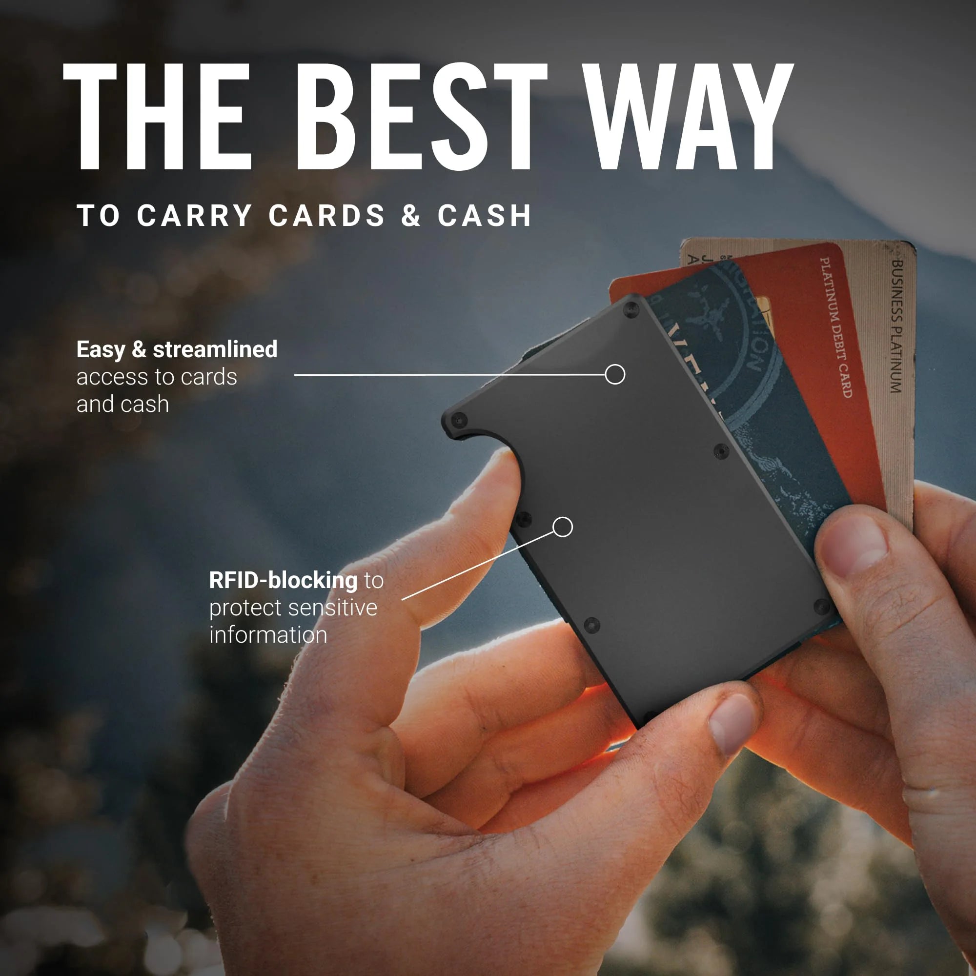 Ridge Slim Card Holder Wallet